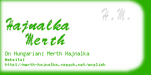 hajnalka merth business card